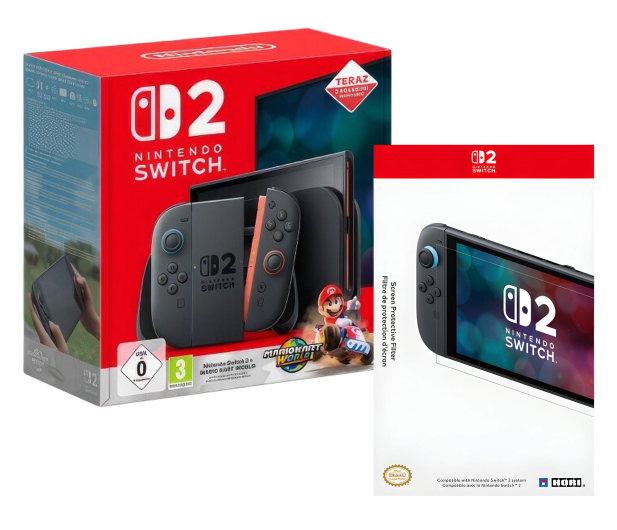 Nintendo Switch 2 + Mario Kart World + Hori Screen Protective - 1351848 - zdjęcie